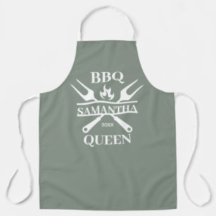Funny BBQ Personalised Barbecue Queen Apron