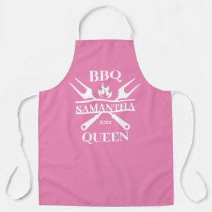 Funny BBQ Personalised Barbecue Queen Apron