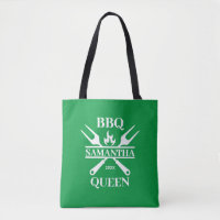 Funny BBQ Personalised Barbecue Queen Tote Bag