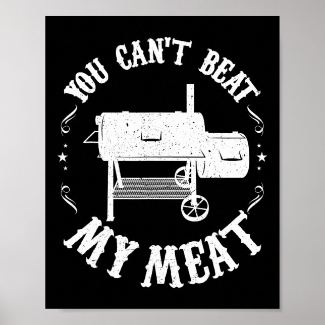 Funny Bbq Pit Reverse Flow Smoker Accessory Dad Gr Poster (Front)