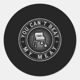 Funny Bbq Pit Reverse Flow Smoker Accessory Grill Classic Round Sticker