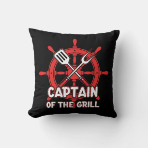 Funny BBQ Sailing Captain Of The Grill Cushion