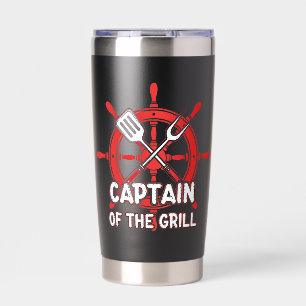 Funny BBQ Sailing Captain Of The Grill  Insulated Tumbler