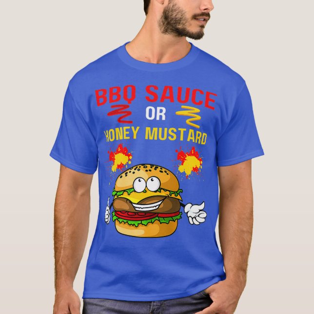 Funny BBQ Sauce or Honey Mustard Cookout Family T-Shirt (Front)