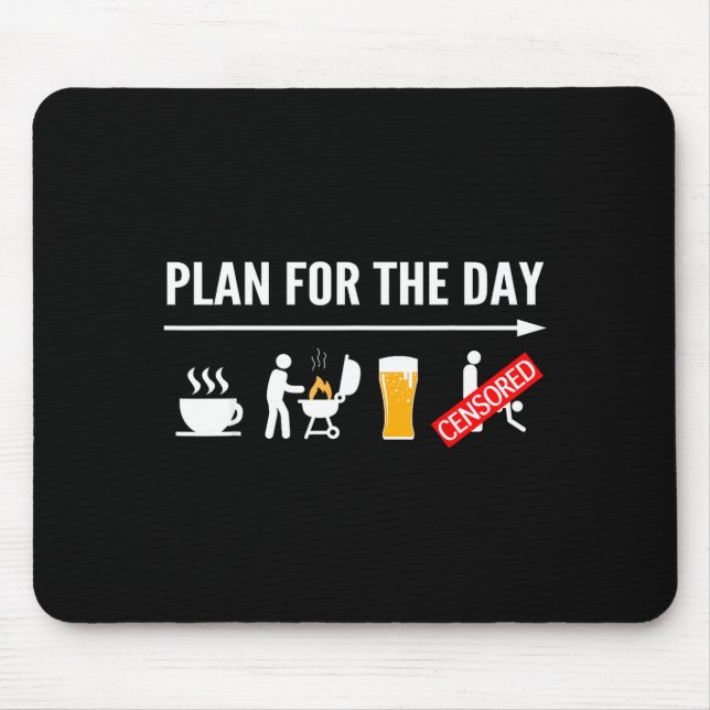 Funny bbq shirts for men coffee grilling beer mouse mat (Front)