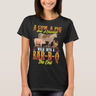 Funny BBQ Shirts For Men Cow Pig And Chicken Shirt