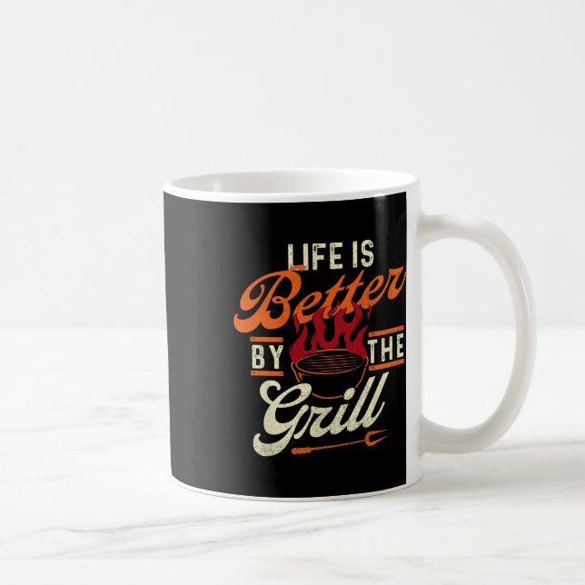 Funny Bbq Shirts Life Is Better  Coffee Mug (Right)