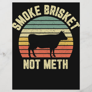 Funny Bbq Smoke Brisket Not Novelty Grilling Flyer