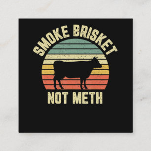 Funny Bbq Smoke Brisket Not Novelty Grilling Square Business Card