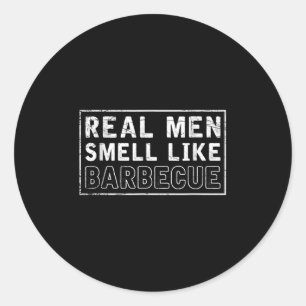 Funny Bbq Smoked Meat Grill Bbq Chef Gift Barbecue Classic Round Sticker