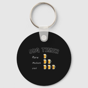 Funny Bbq Smoked Steak Beer Drinking Gift Barbecue Key Ring