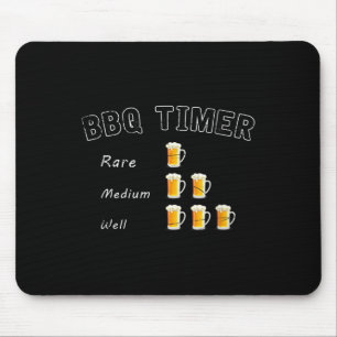 Funny Bbq Smoked Steak Beer Drinking Gift Barbecue Mouse Mat