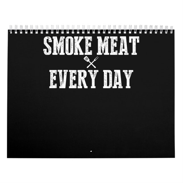 Funny Bbq Smoker Accessory Pitmaster Dad Grilling Calendar (Cover)
