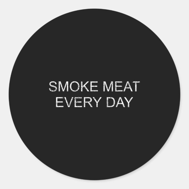 Funny Bbq Smoker Accessory Pitmaster Dad Grilling  Classic Round Sticker (Front)