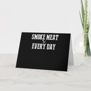 Funny Bbq Smoker Accessory Pitmaster Dad Grilling Holiday Card