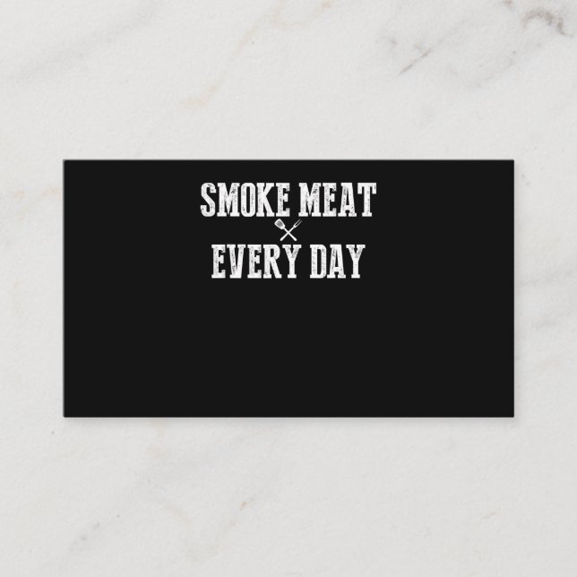 Funny Bbq Smoker Accessory Pitmaster Dad Grilling Loyalty Card (Front)