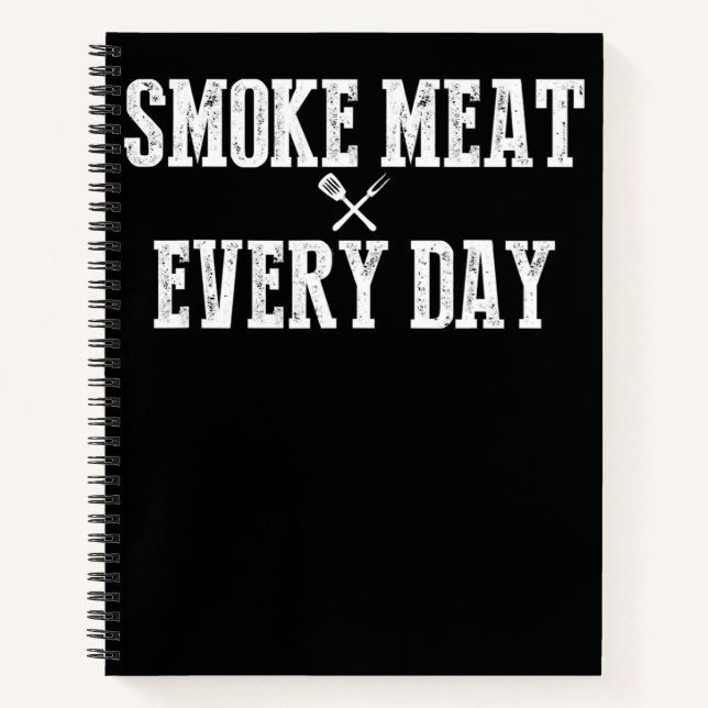 Funny Bbq Smoker Accessory Pitmaster Dad Grilling Notebook (Front)
