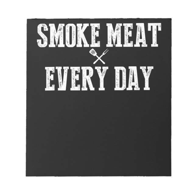 Funny Bbq Smoker Accessory Pitmaster Dad Grilling Notepad (Front)