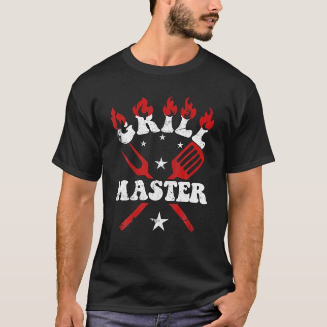 Funny BBQ Smoker Grilling Grillmaster T-Shirt (Front)