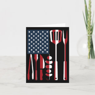 Funny Bbq Smoker Grilling Tools Rbecue American Fl Card
