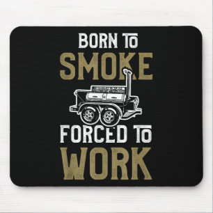Funny Bbq Smoker Shirt Barbecuer Smoking Meat Pitm Mouse Mat