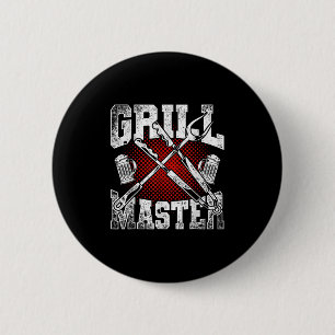 Funny Bbq Steak Grill Master Smoked Meat Grilling 6 Cm Round Badge