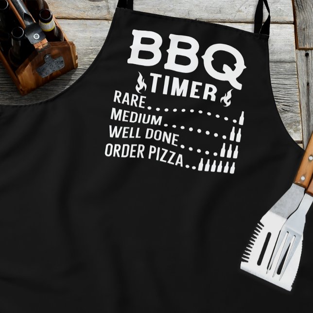 Funny BBQ Timer  Apron (Funny BBQ apron)