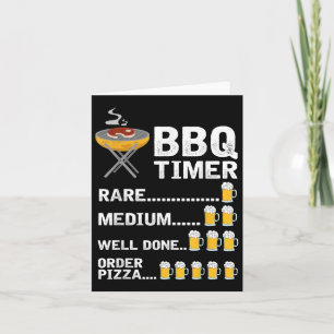 Funny Bbq Timer, Barbecue, Grill, Grilling Card