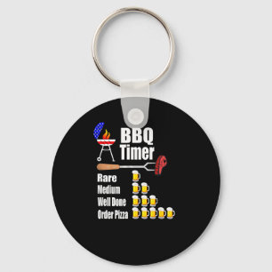 Funny bbq timer - barbecue grill grilling gift key ring