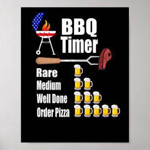 Funny Bbq Timer - Barbecue Grill Grilling Gift Poster