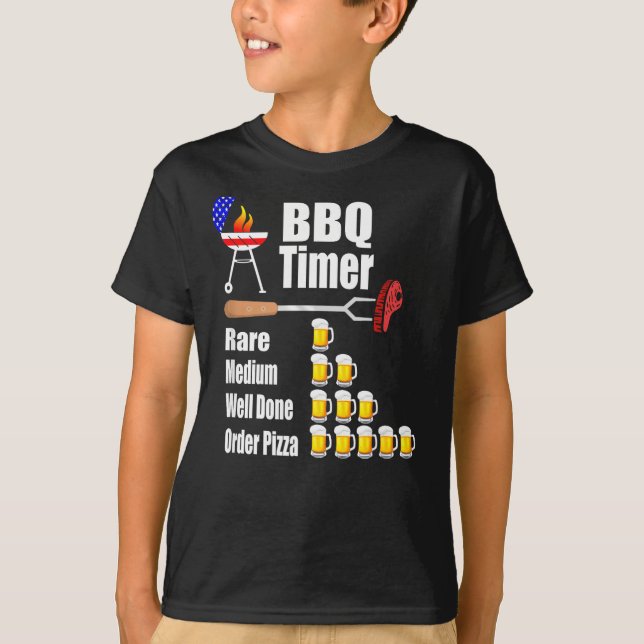 Funny bbq timer - barbecue grill grilling gift  T-Shirt (Front)