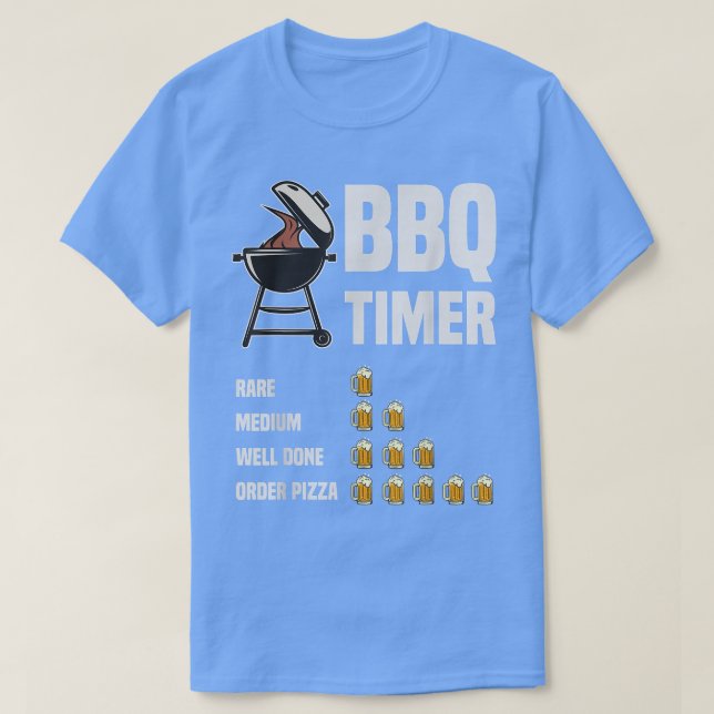 Funny BBQ Timer - Barbecue Grill Grilling Order Pi T-Shirt (Design Front)