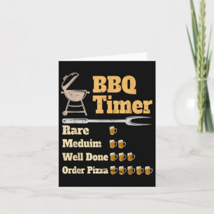 Funny Bbq Timer Grilling  Card