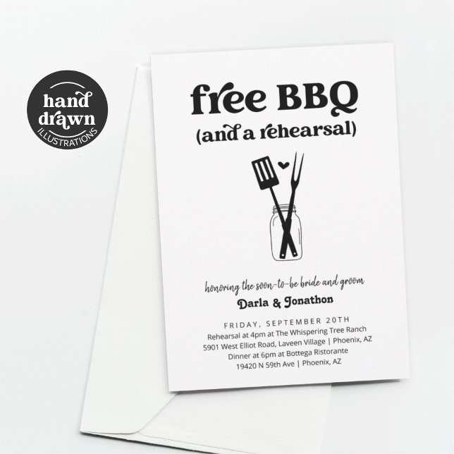 Funny BBQ Wedding Rehearsal Dinner Invitation (Creator Uploaded)