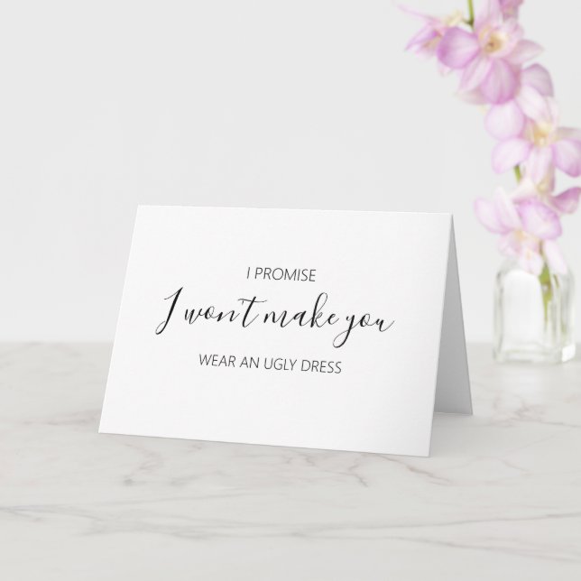 funny be my bridesmaid card (Orchid)
