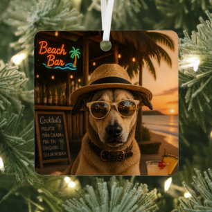 Funny Beach Dog Wall Art Printable Metal Tree Decoration