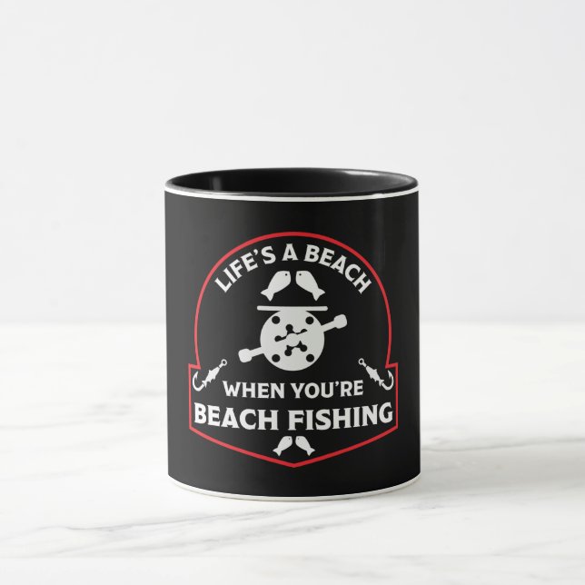 Funny Beach Fishing Mug (Center)
