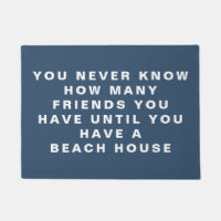Funny Beach House Friends Quote Editable Text Blue