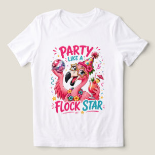 Funny beach pink flamingo beach Tri-Blend shirt
