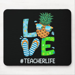 Funny Beach Summer Love Teacher Christmas In July Mouse Mat