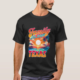 Funny Beach sunset Happy Vacay Family trip Texas 2 T-Shirt