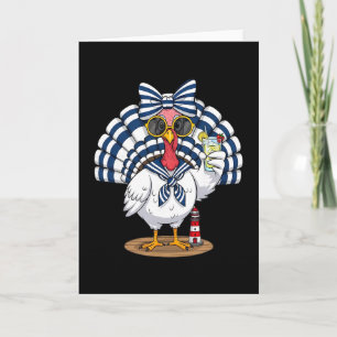 Funny Beach Turkey Summer Nautical Lemonade Coasta Card