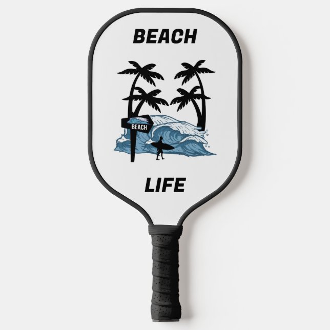 Funny Beach Wave Pickleball Paddle (Front)