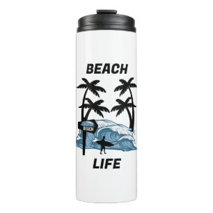 Funny Beach Wave Thermal Tumbler