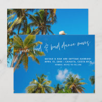 Funny Beach Wedding Photo Save the Date