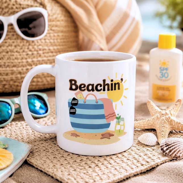Funny Beachin'  Coffee Mug (Creator Uploaded)
