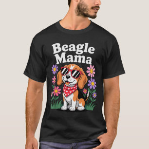 Funny Beagle Art For Women Girls Mom Beagle Dog Lo T-Shirt
