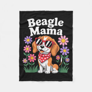 Funny Beagle Art For Women Girls Mum Beagle Dog Lo Fleece Blanket