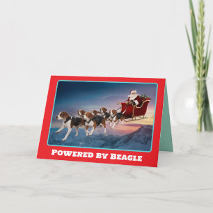 Funny Beagle Christmas Holiday Card