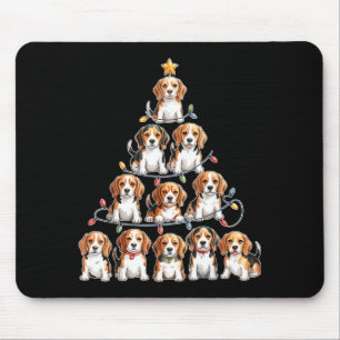 Funny Beagle Christmas Tree Dog Lovers Women Men X Mouse Mat